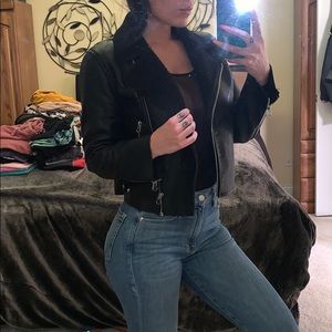 Faux leather jacket